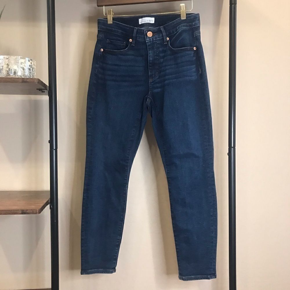 Loft Brand Dark Wash Skinny Denim Jeans